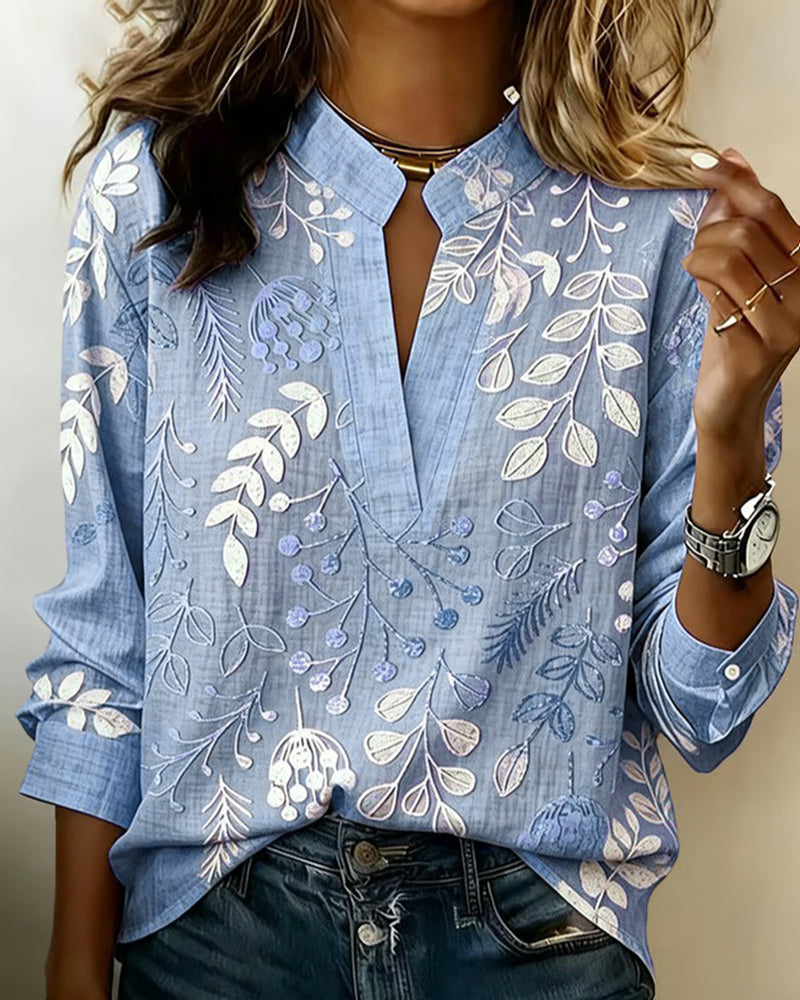 Anabel | Blusa floral con cuello en V
