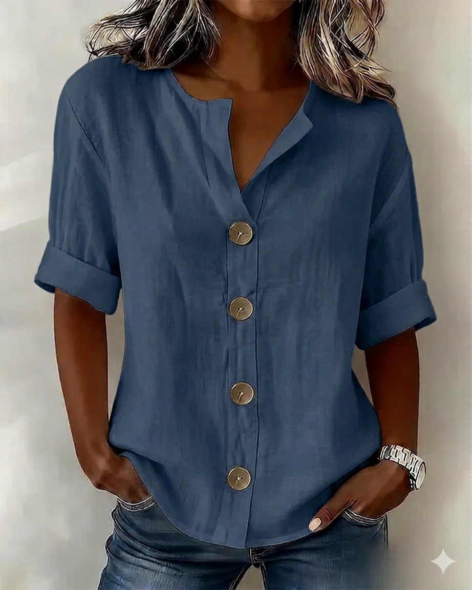 Alicia | Blusa de algodon con botones