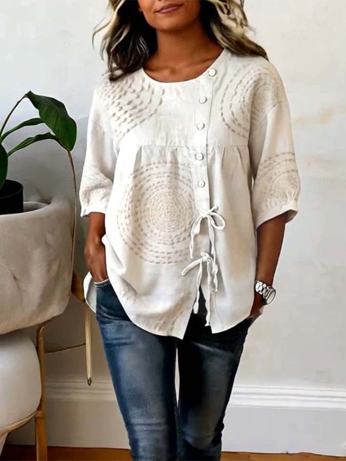 Adela | Camisa estampada de botones