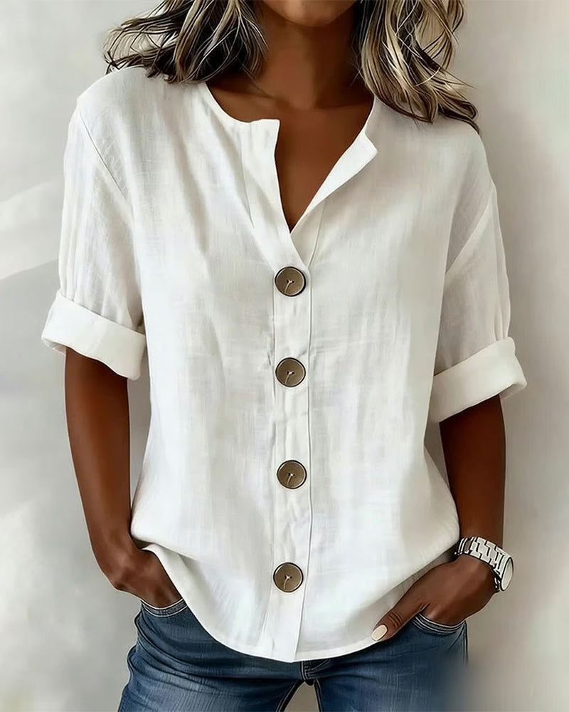 Alicia | Blusa de algodon con botones