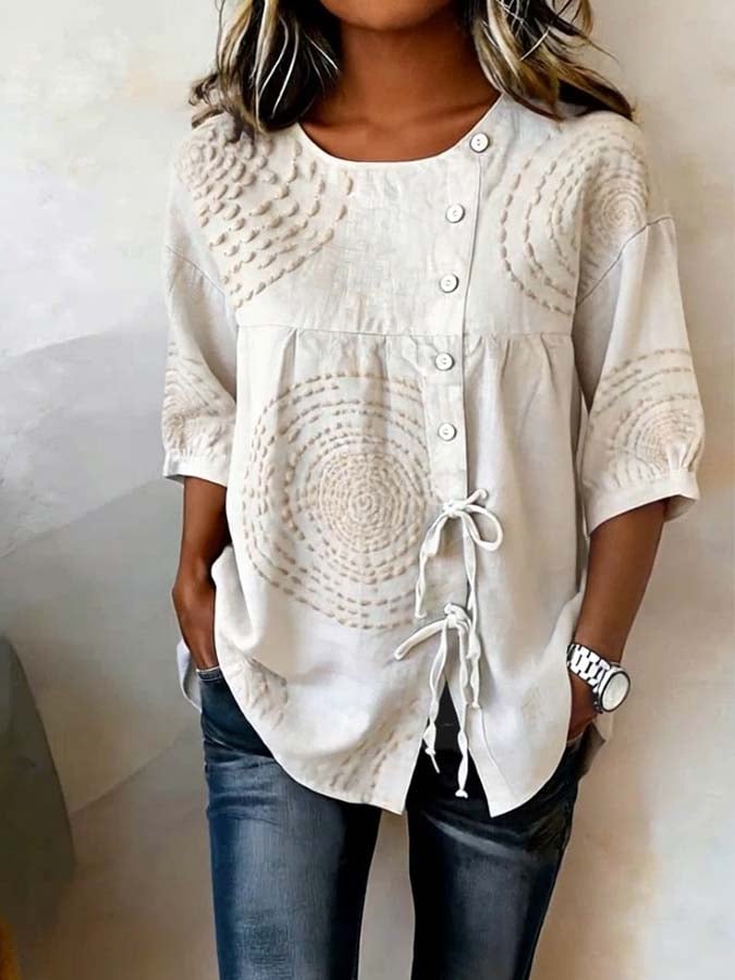 Adela | Camisa estampada de botones