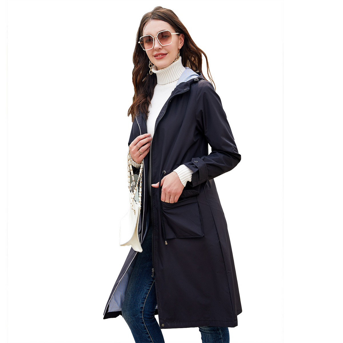 Clara | Gabardina impermeable de corte clásico