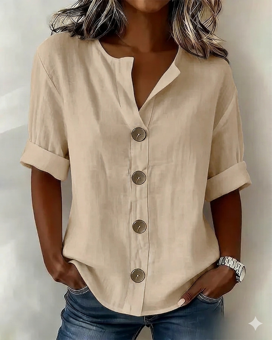 Alicia | Blusa de algodon con botones