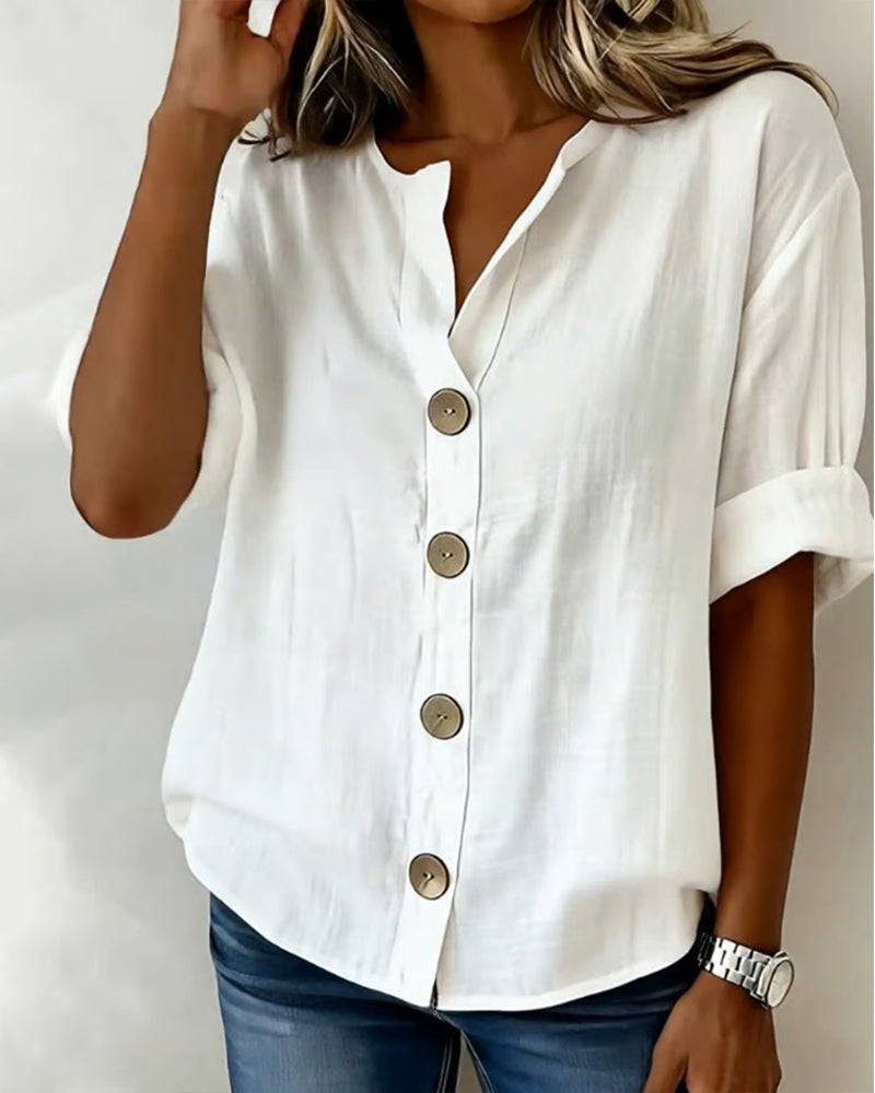Alicia | Blusa de algodon con botones