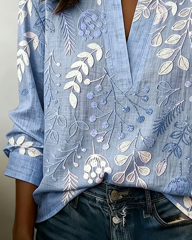 Anabel | Blusa floral con cuello en V