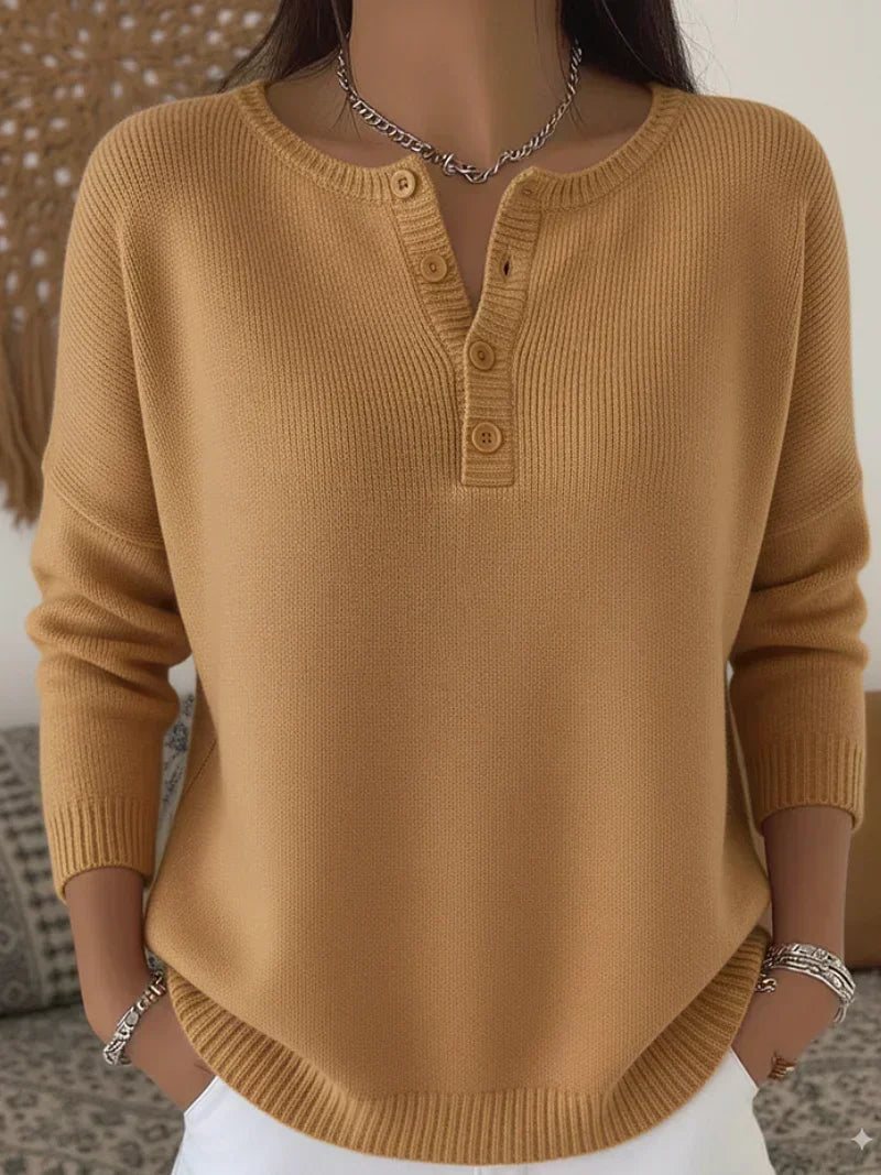 Celia | Jersey de punto con botones Henley