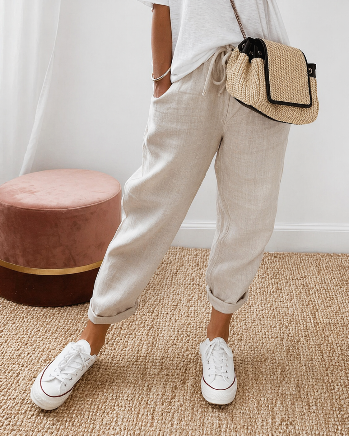 Vanesa | Pantalón casual algodón lino
