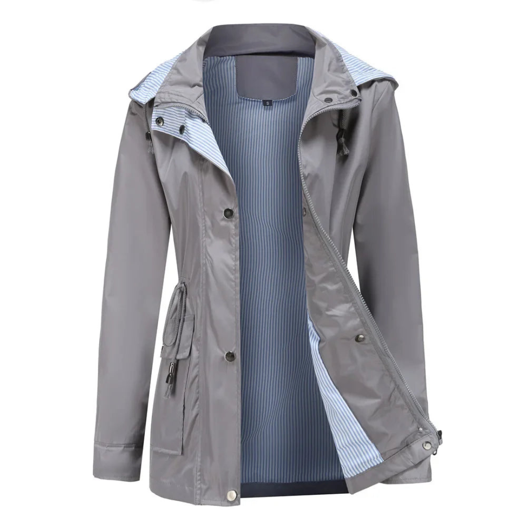 Daniela | Gabardina impermeable con capucha desmontable