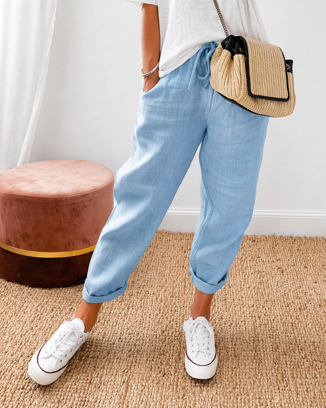 Vanesa | Pantalón casual algodón lino