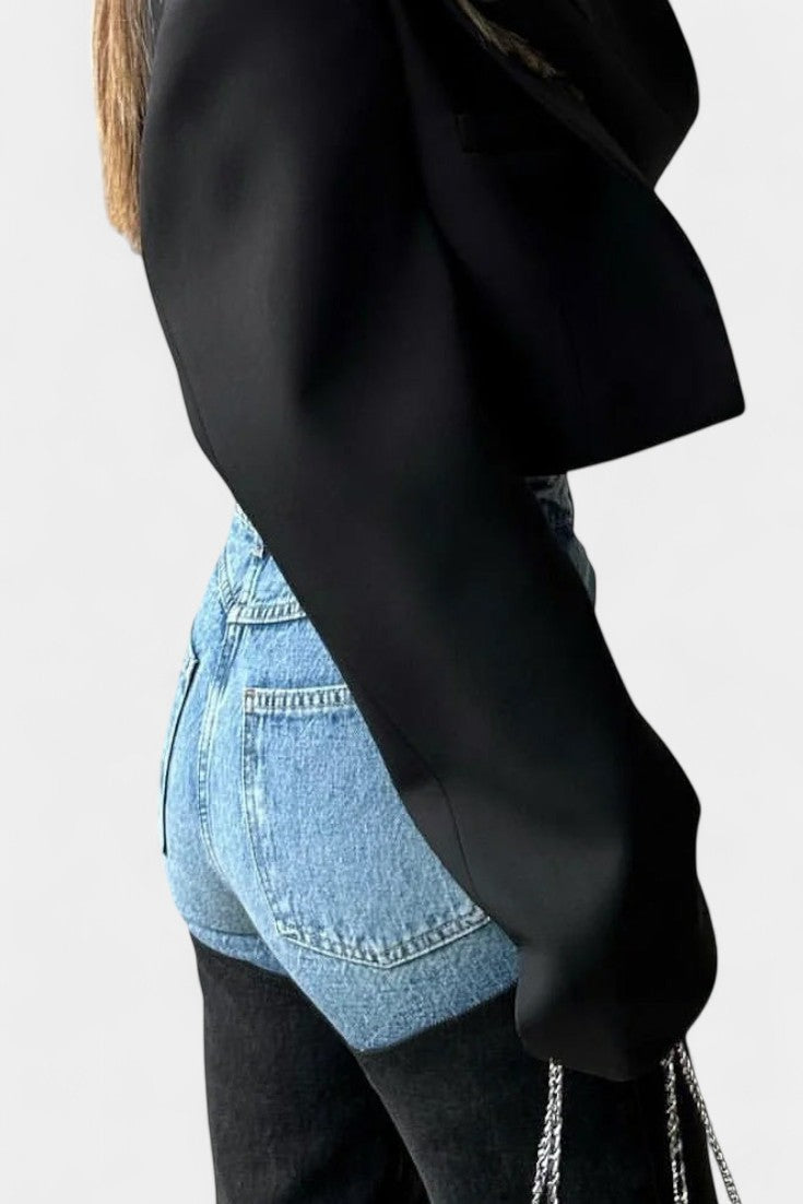 Salma | Jeans rectos con patchwork