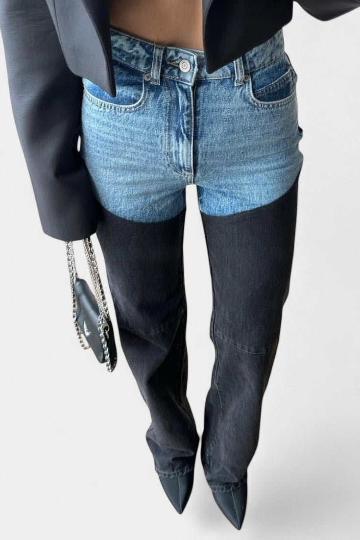 Salma | Jeans rectos con patchwork