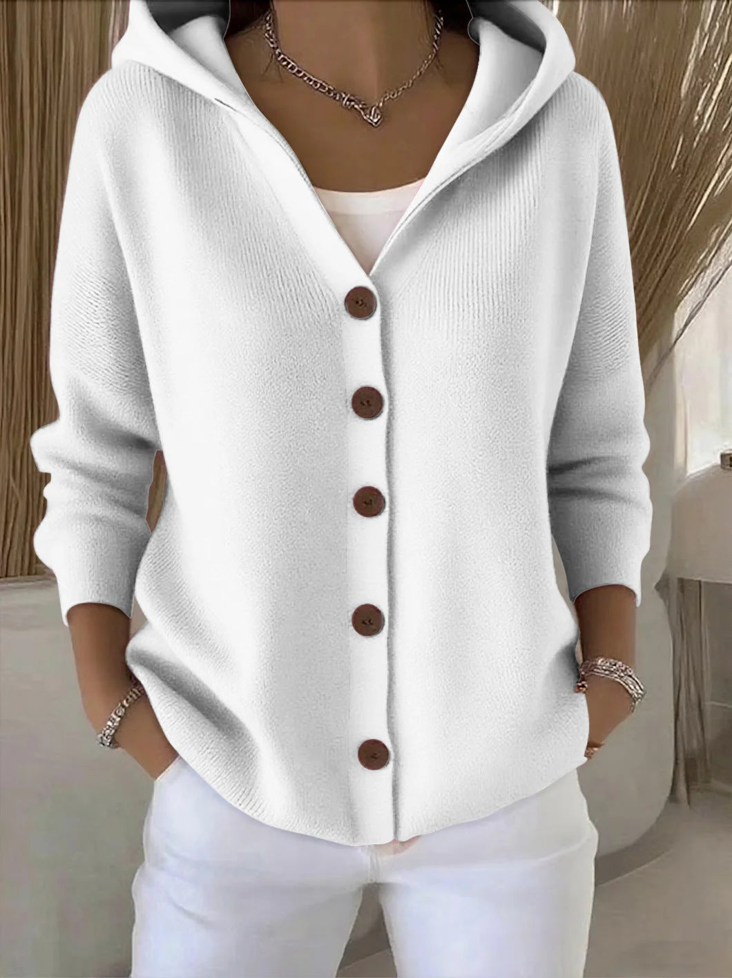 Carolina | Chaqueta de punto con capucha