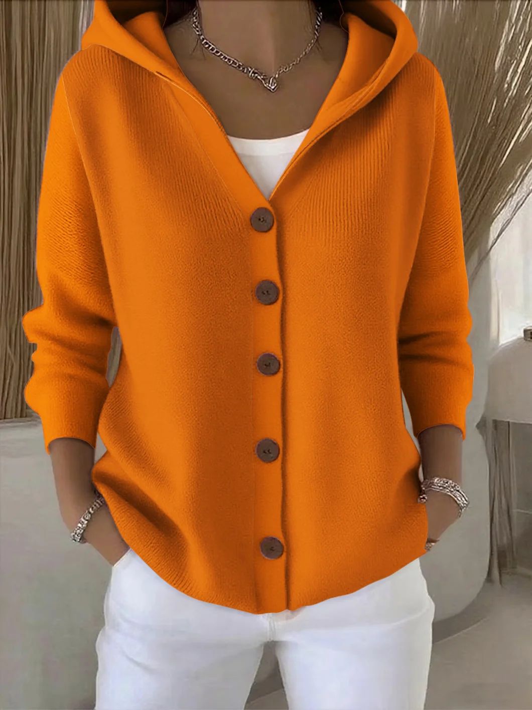 Carolina | Chaqueta de punto con capucha