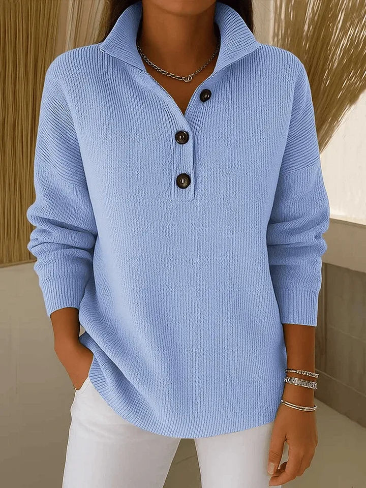 Carla | Jersey polo con cuello de pico