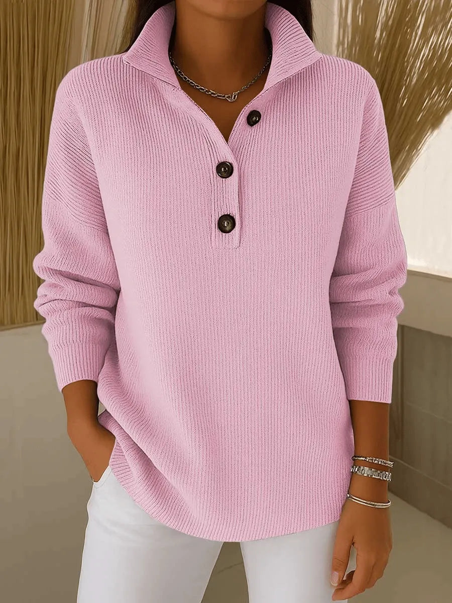 Carla | Jersey polo con cuello de pico