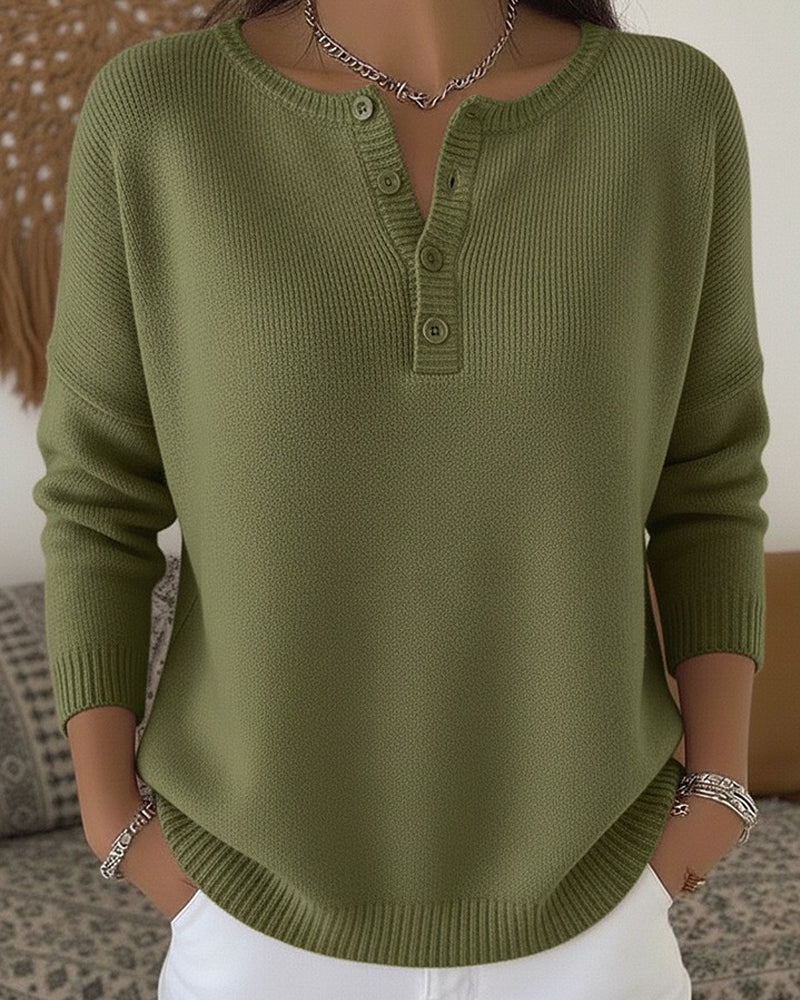 Celia | Jersey de punto con botones Henley