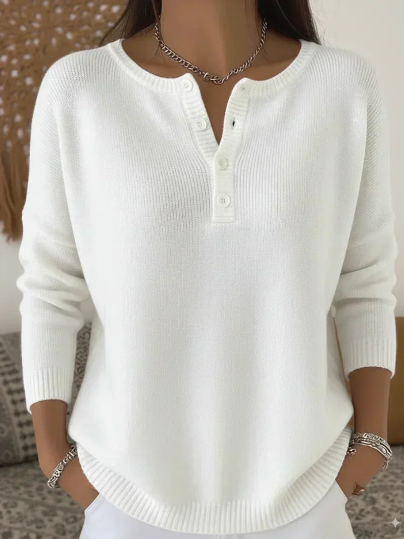 Celia | Jersey de punto con botones Henley