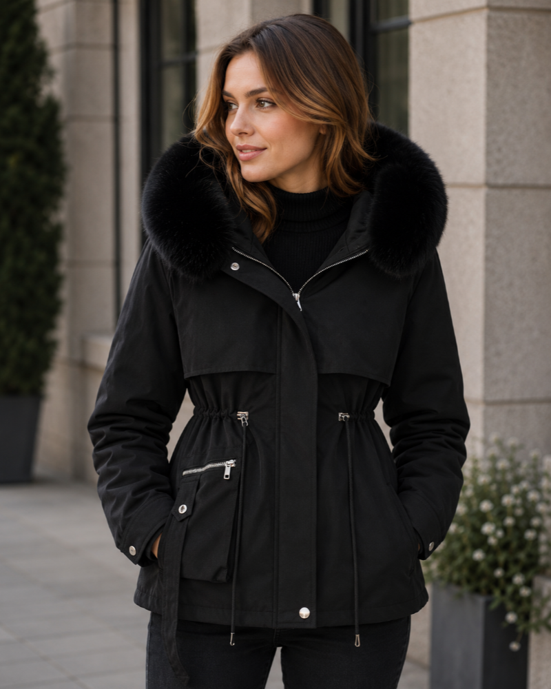 Fernanda | Parka con capucha y forro cálido