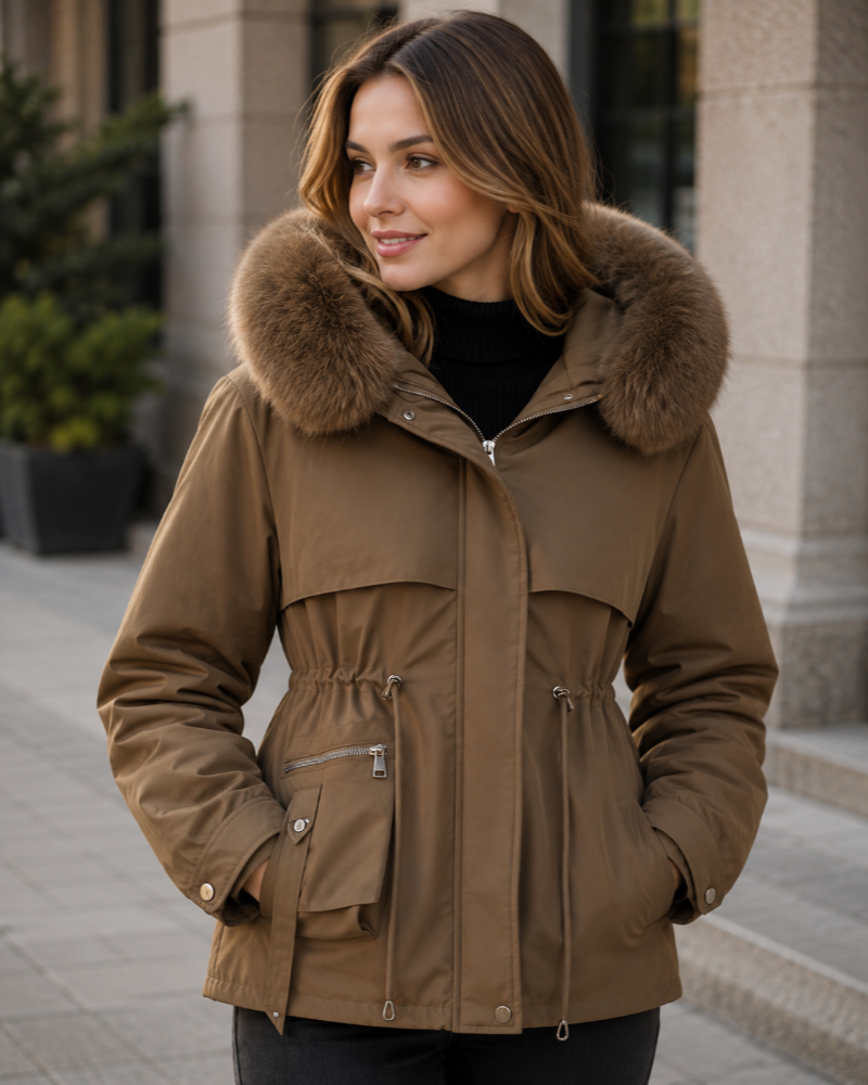 Fernanda | Parka con capucha y forro cálido