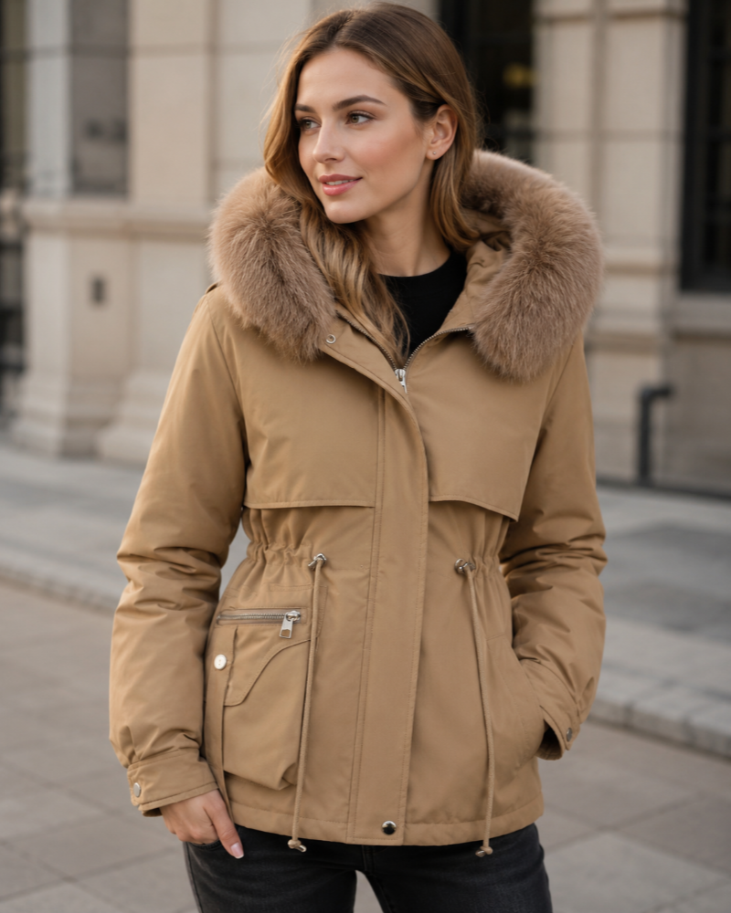 Fernanda | Parka con capucha y forro cálido
