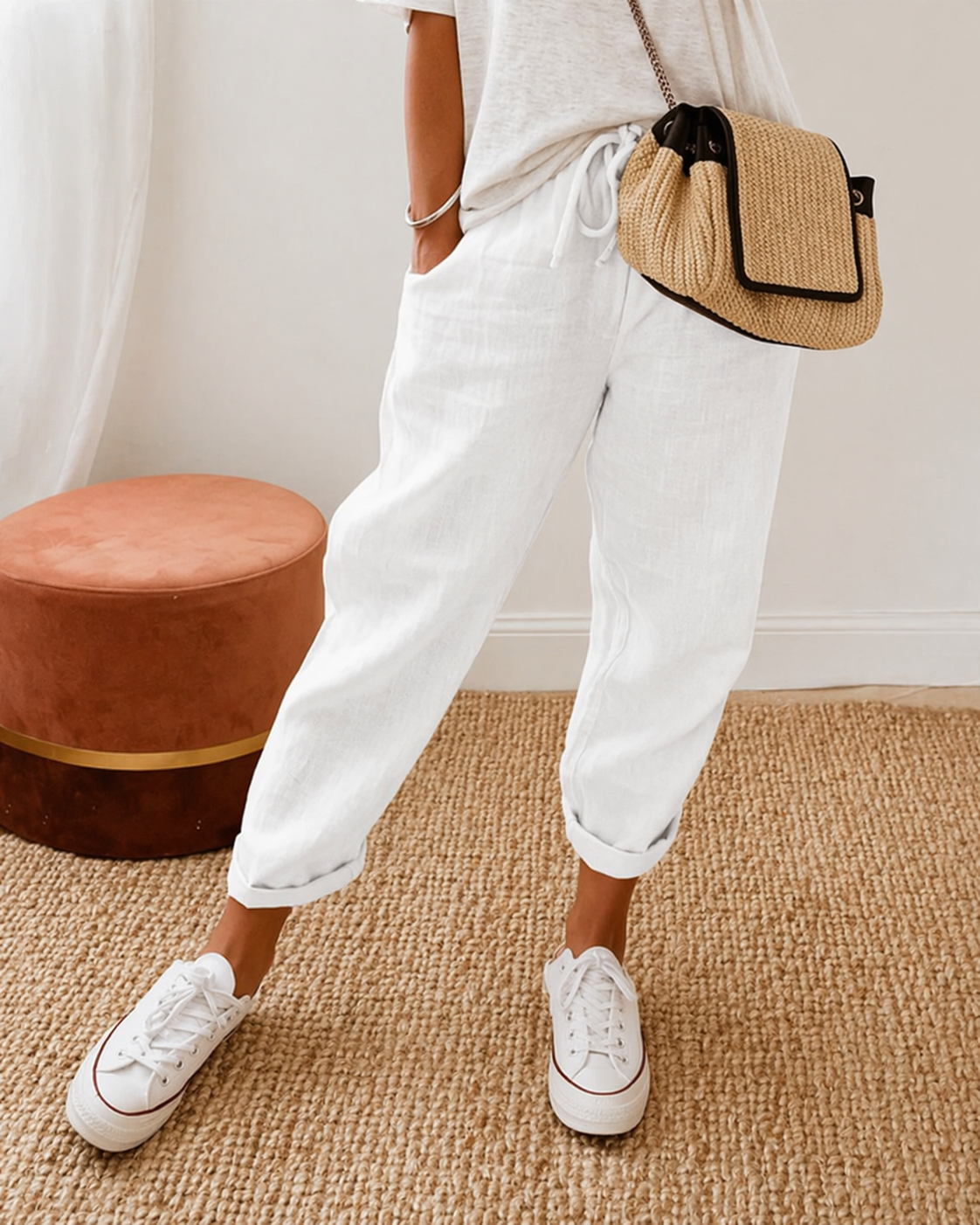 Vanesa | Pantalón casual algodón lino
