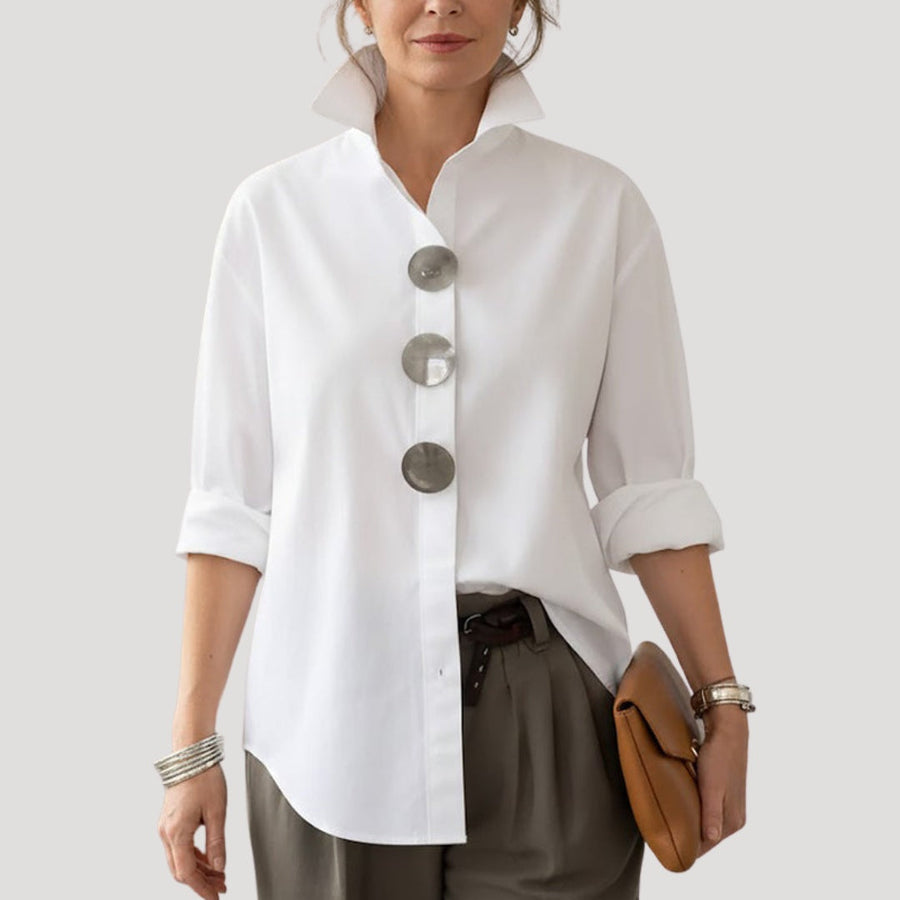 Araceli | Camisa cuello alto manga 3/4