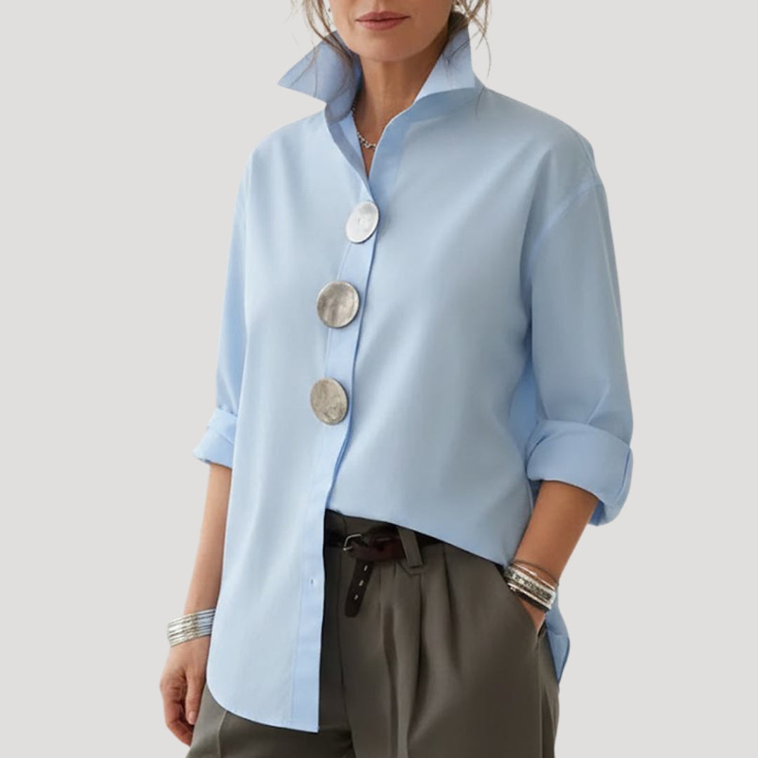 Araceli | Camisa cuello alto manga 3/4