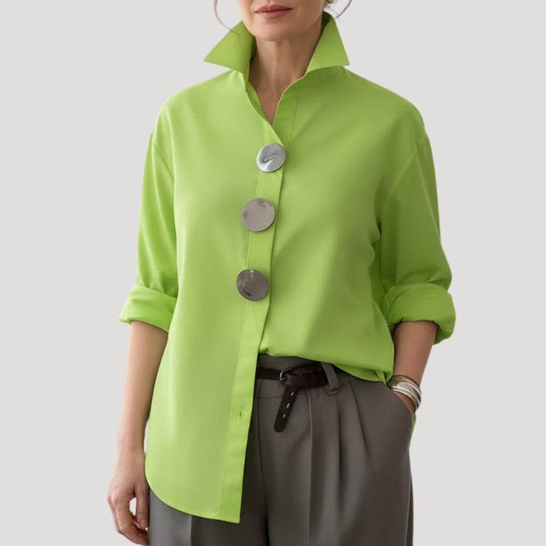 Araceli | Camisa cuello alto manga 3/4