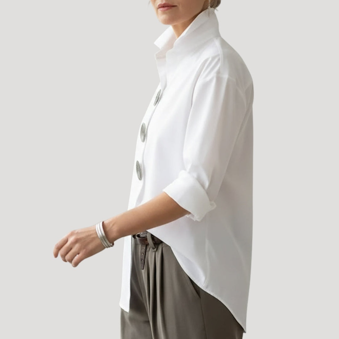 Araceli | Camisa cuello alto manga 3/4