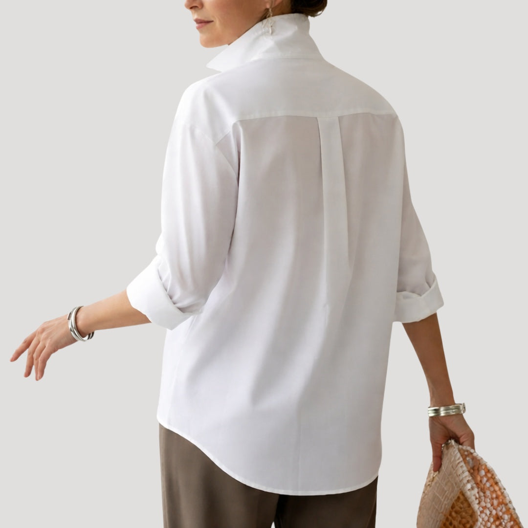 Araceli | Camisa cuello alto manga 3/4