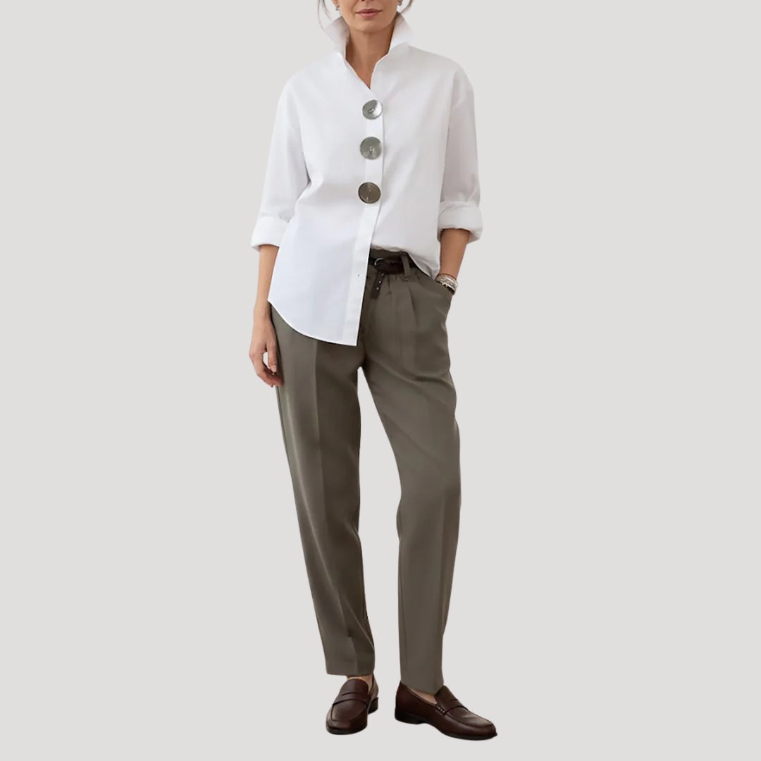 Araceli | Camisa cuello alto manga 3/4