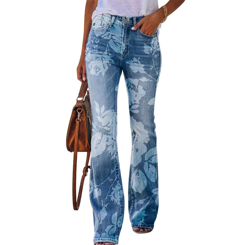 Rosalia | Jeans flare estampado floral