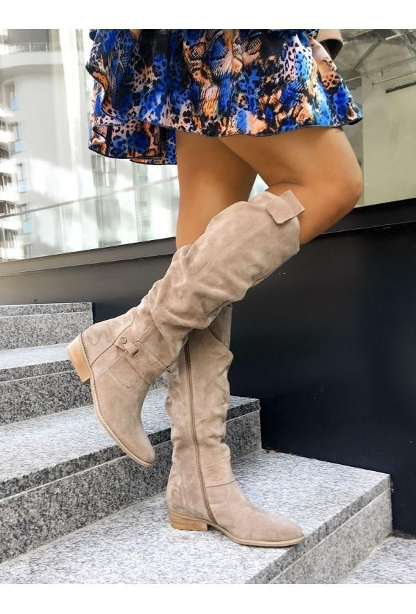Matilde | Botas de ante caña alta