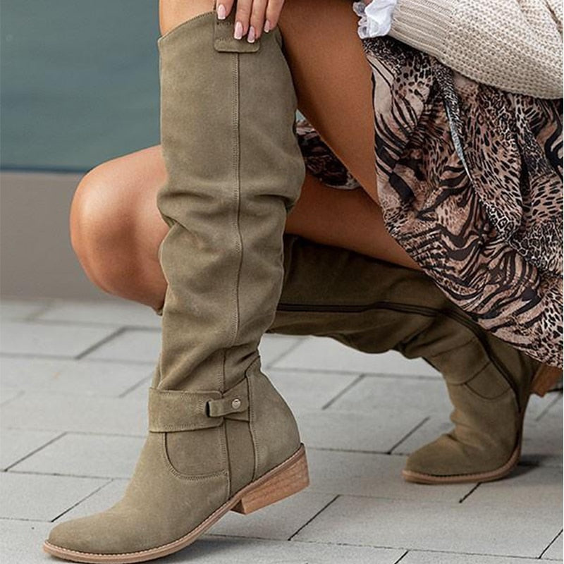 Matilde | Botas de ante caña alta