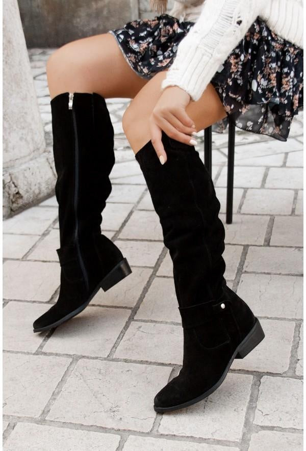 Matilde | Botas de ante caña alta