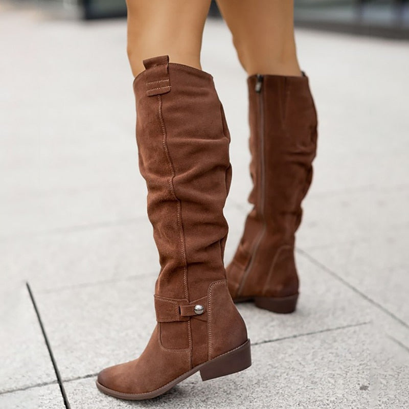 Matilde | Botas de ante caña alta