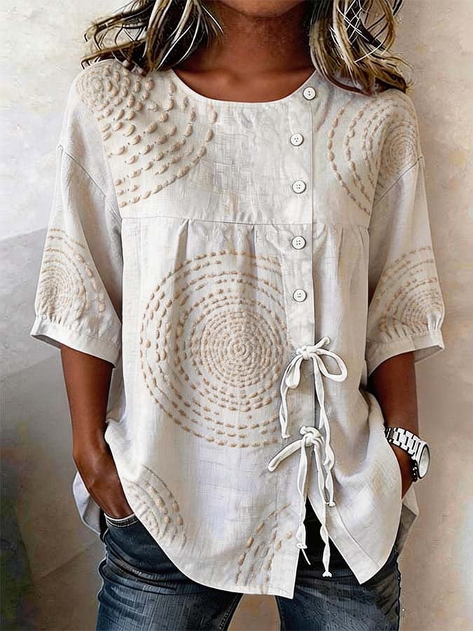 Adela | Camisa estampada de botones