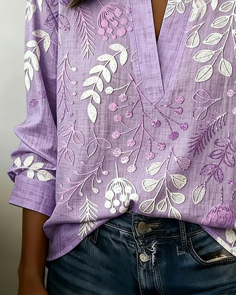 Anabel | Blusa floral con cuello en V