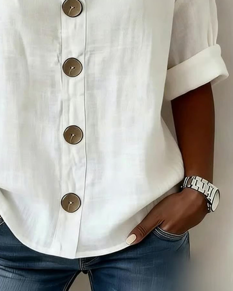 Alicia | Blusa de algodon con botones