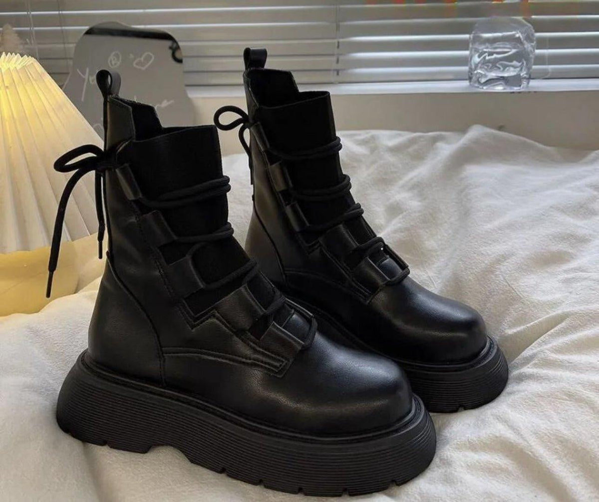 Selena | Botines de plataforma con cordones