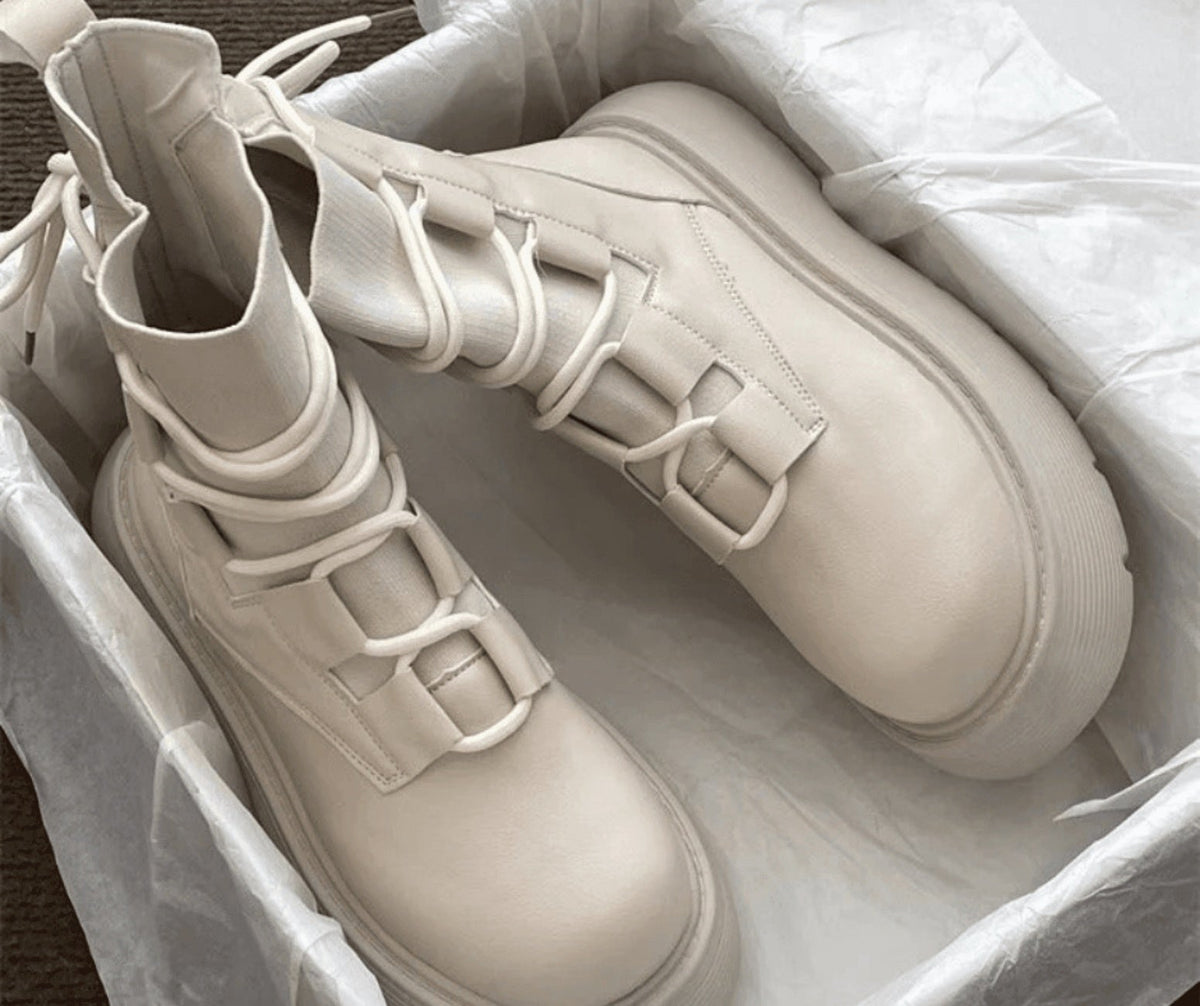 Selena | Botines de plataforma con cordones