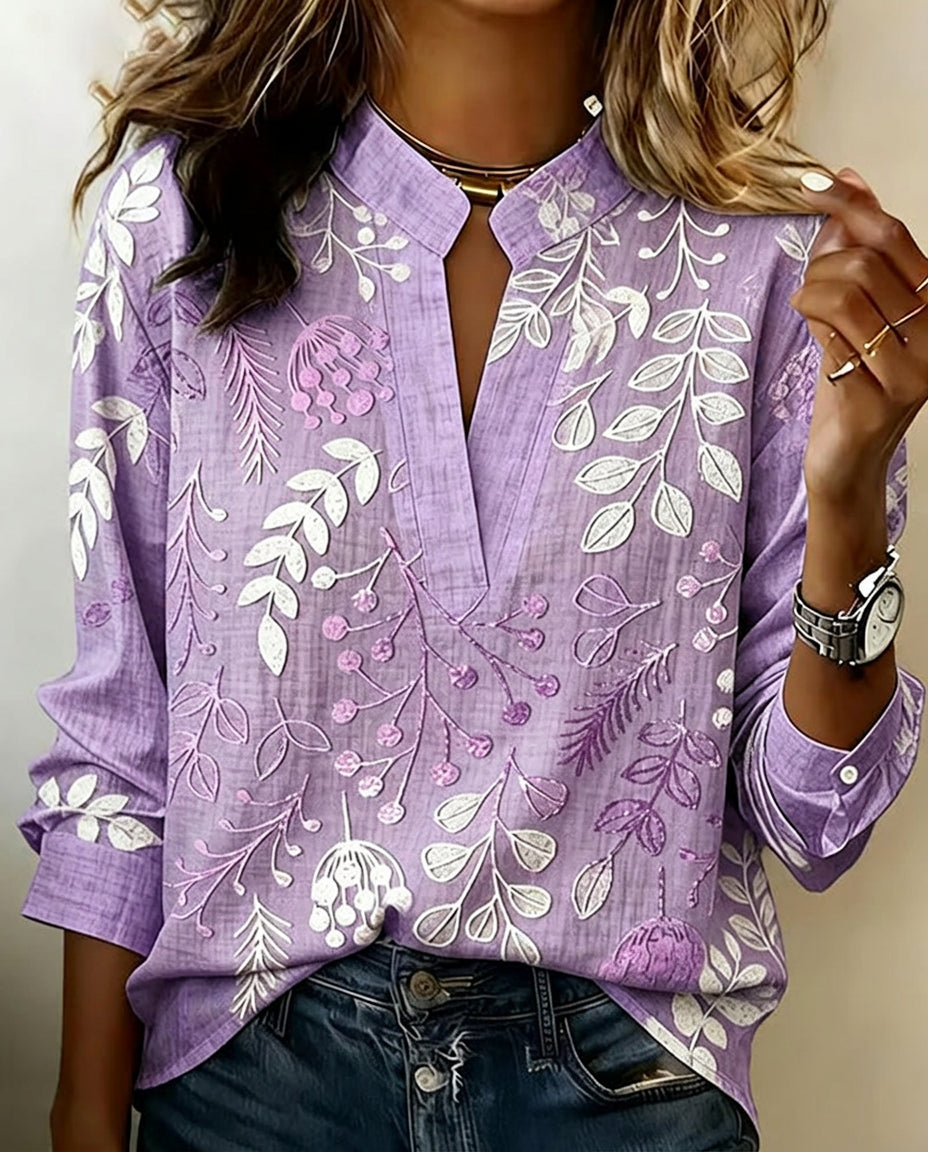 Anabel | Blusa floral con cuello en V