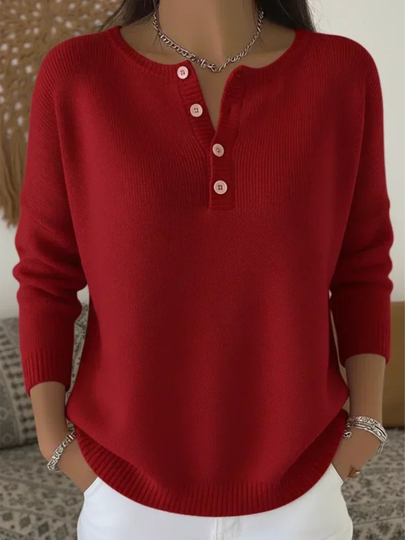 Celia | Jersey de punto con botones Henley