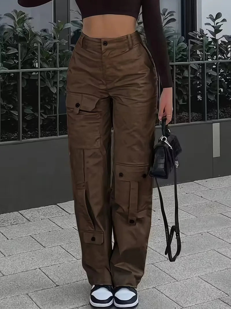Sabina | Pantalón cargo de polipiel