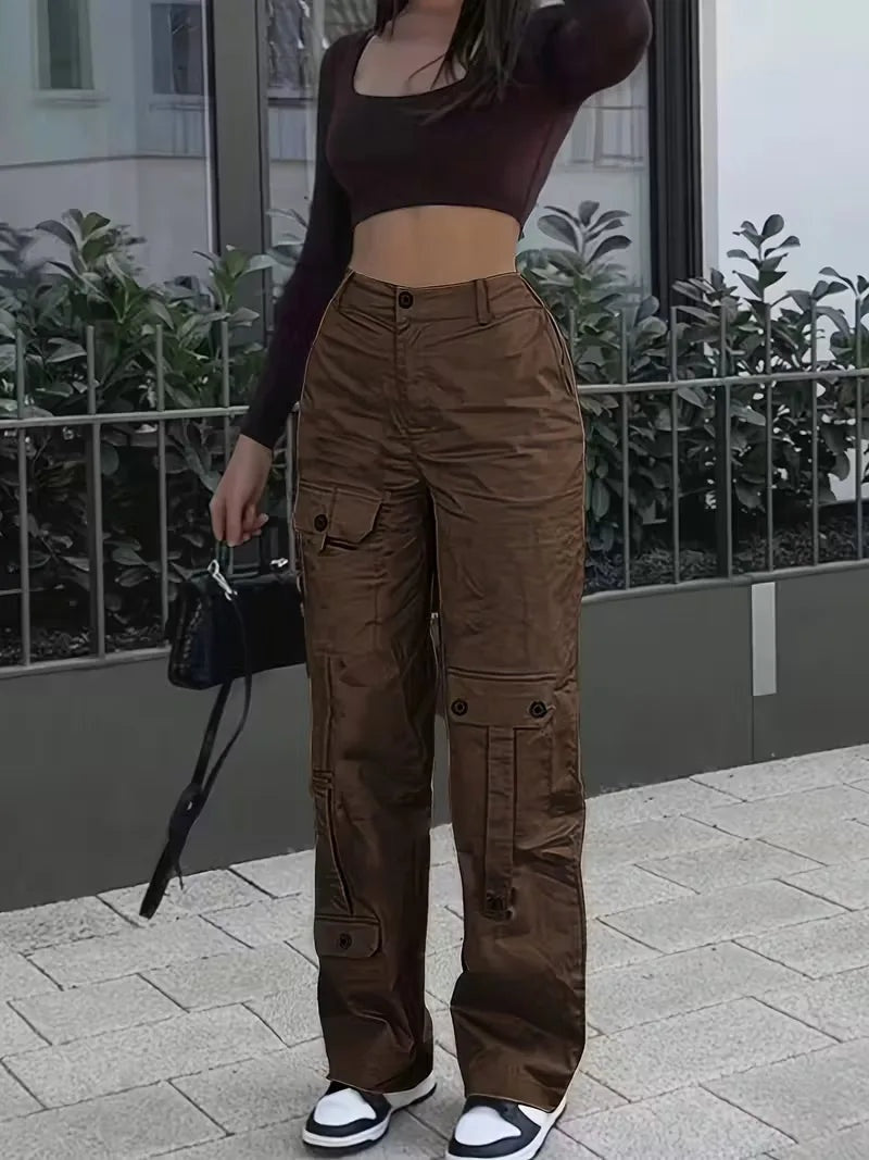 Sabina | Pantalón cargo de polipiel