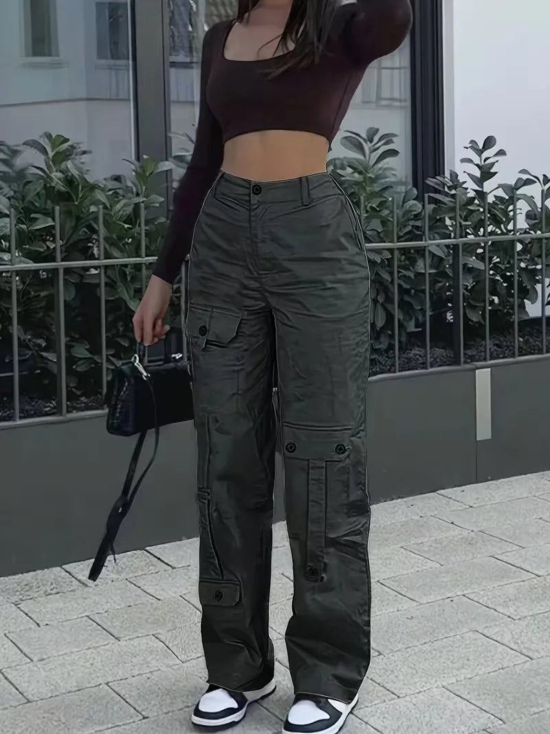 Sabina | Pantalón cargo de polipiel