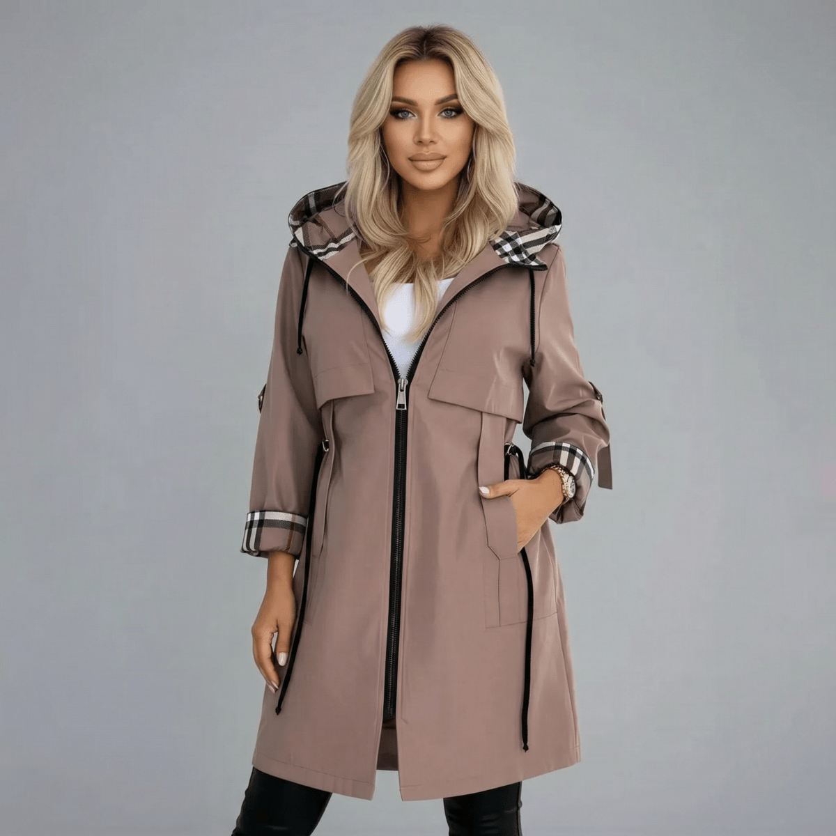 Claudia | Abrigo impermeable y cortavientos