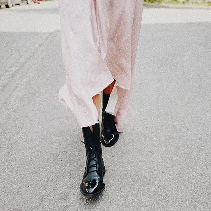 Xenia | Botines de piel con cordones