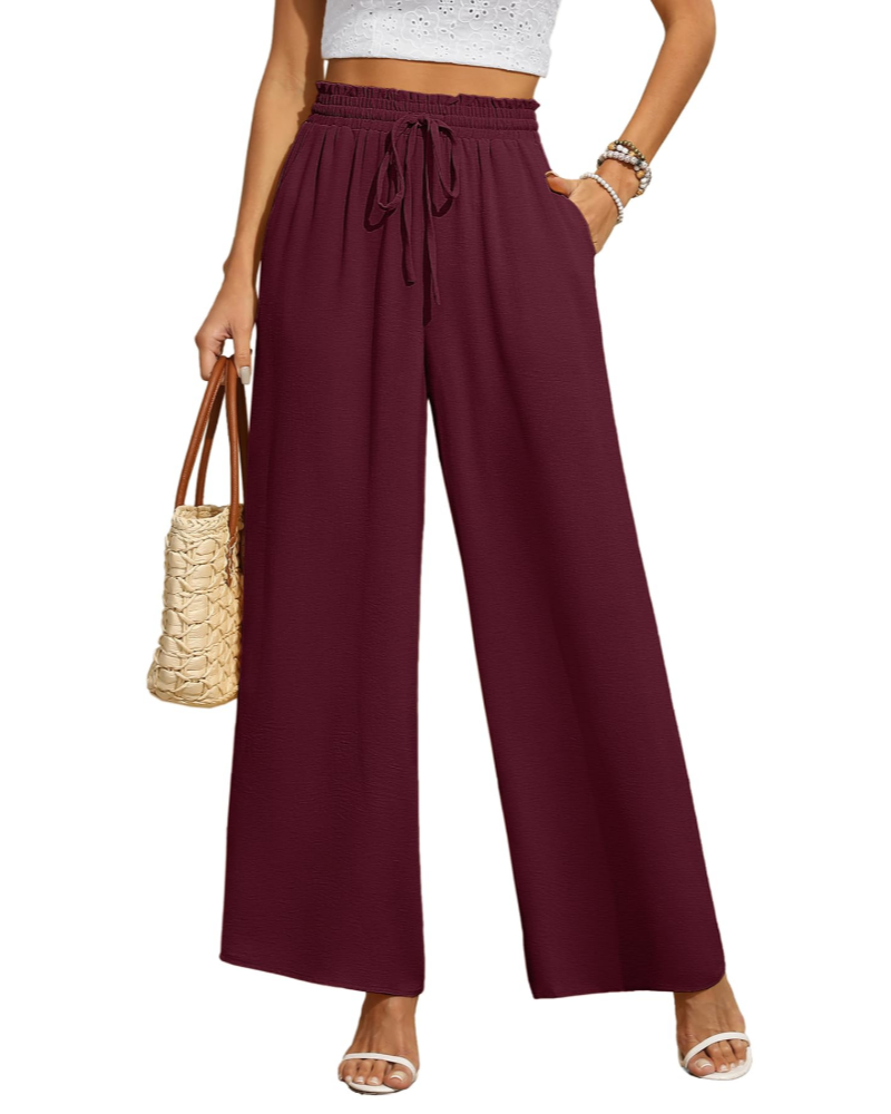 Patricia | Pantalón palazzo de cintura alta
