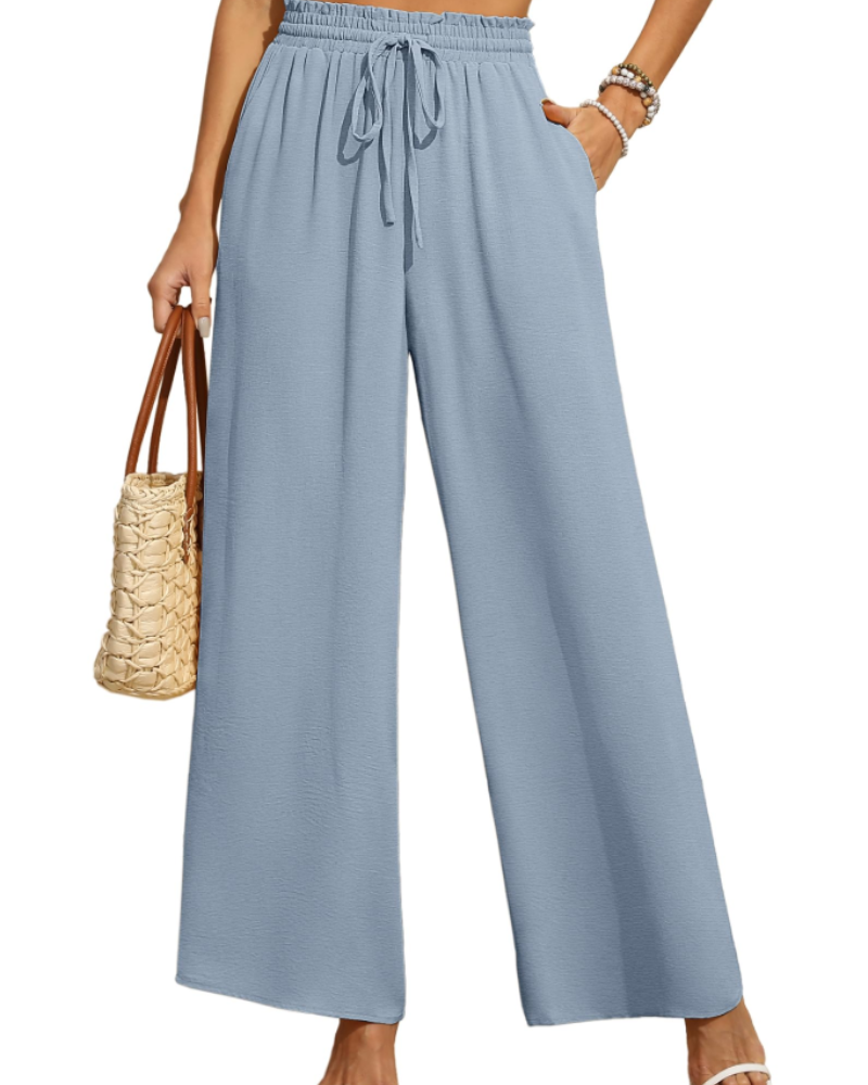 Patricia | Pantalón palazzo de cintura alta